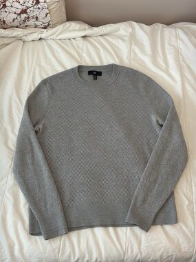 Banana Republic Gray Men's Textured Crewneck Sweater